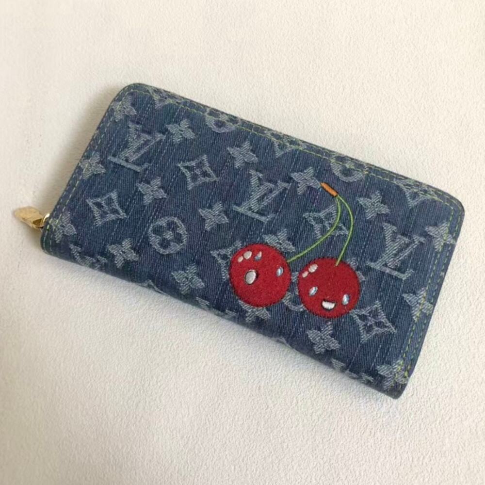 🍒 Denim Zippy Wallet | Monogram | Playful 🍒 - Picture 2 of 16